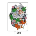 Japanese style koi fish waterproof temporary tattoo sticker for men and women body art design. - T-256 (Koi Chrysanthemum Sakura Style)