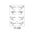Autocollant de tatouage de cils imperméable maquillage des yeux style YY-006 papillon mignon - Style 6 (YY-006) / 150x105mm