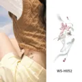 Waterproof temporary tattoo sticker sexy floral lotus design for women body art decor - Aesthetic Lotus Style (WS-H052) / 120x76mm