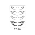 Feuille d'autocollants de tatouage eyeliner cils temporaire maquillage yeux imperméable - Style 7 (YY-007) / 150x105mm