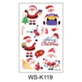 Cute cartoon Christmas temporary tattoo stickers for kids, featuring fun holiday party designs. - Merry Christmas Lettering Style (WS-K119) / 120*76cm