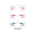 Autocollants de tatouage de cils temporaires imperméables eyeliner floral pour les femmes - Style 11 (YY-011) / 150x105mm