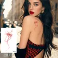 Red spider lily butterfly temporary tattoo sticker sexy back waterproof body art decor - Red Lycoris Butterfly Style (HD-013)