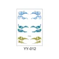 Autocollant de tatouage d'eyeliner de cils inférieurs temporaire étanche paon floral - Style 12 (YY-012) / 150x105mm