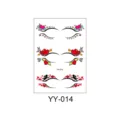 Autocollant de tatouage de cils inférieurs temporaire imperméable avec des motifs de cœur mignons. - Style 14 (YY-014) / 150x105mm