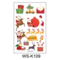 Kids Christmas temporary tattoo stickers, cute cartoon hand-drawn design, festive party decor. - Christmas Gift Bag Envelope Style (WS-K109) / 120*76cm