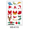 Christmas cartoon temporary tattoo stickers cute kids holiday gift decorative body art sheet - Christmas Cartoon Style (WS-K115) / 120*76cm