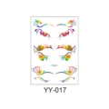 Autocollants de tatouage temporaire pour les yeux imperméables avec motifs floraux. - Style 17 (YY-017) / 150x105mm