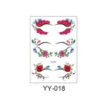 Autocollants de tatouage de cils temporaires imperméables fleurs papillon maquillage - Style 18 (YY-018) / 150x105mm