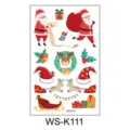 Christmas cartoon temporary tattoo stickers, cute kids holiday body art sticker designs. - Christmas Cartoon Style (WS-K111) / 120*76cm