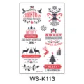 Christmas temporary tattoo stickers cute holiday body art waterproof transfer decals for kids - Christmas Cartoon Style (WS-K113) / 120*76cm