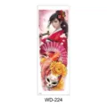 Tijdelijke tatoeage sticker voor de hele arm met geisha, koi karper en kitsune masker design. - Japanse Geisha Vossemasker Stijl (WD-224) / 170x480mm