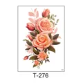 Temporary rose flower tattoo sticker, waterproof floral body art for women and girls. - Pink Rose Bouquet Style (T-276) / 150*210MM