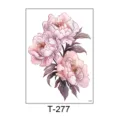 Waterproof temporary tattoo sticker with beautiful pink peony flower design, perfect for body art. - Pink-Purple Peony Style (T-277) / 150*210MM