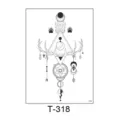Temporary geometric deer antler tattoo sticker waterproof body art trendy design for men - Geometric Deer Antler Totem Style (T—318) / 150*210MM