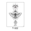 Temporary tattoo sticker geometric dark bat eye snake design waterproof body art decor - 150*210MM / Dark Geometric Totem Style (T-322)