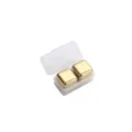 Goldene Edelstahl Metall Eiswürfel in einer klaren Kunststoff Box, Whisky Steine Set. - Goldenes Haus Ornament (2er-Pack)