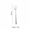 Stainless Steel Slotted Cooking Spatula 43cm Long Handle Kitchen Utensil Silver - Frying Spatula