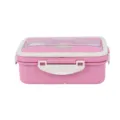 Pink Wheat Straw Bento Box Microwave Safe Student Lunch Box Compartment Food Container - Pink