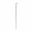 Stainless steel straw spoon size chart showing 24mm flower width and 215mm total length. - Cherry Blossom Straw Spoon / 215x24mm / Natural