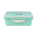 Wheat straw bento lunch box microwave safe plastic meal prep container for students - Apple Green