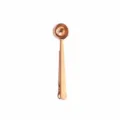 Rose gold stainless steel coffee scoop with sealing clip 185mm kitchen measuring spoon - Gold