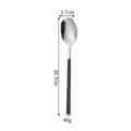 304 stainless steel long handle spoon dinner soup spoon with black handle dimension 20.7cm - Black