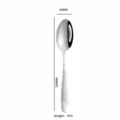 Stainless steel western tableware dinner spoon with textured handle, 204mm length, 47g weight. - Silver Spoon