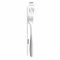 Stainless steel dinner fork with diamond textured handle, minimalist modern western cutlery. - Silver Dinner Fork