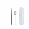 Tragbares Besteckset aus Edelstahl Größentabelle mit Abmessungen und Gewichtsangaben. - Wespentaille-Serie Silber - 2-teiliges Set