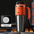 Large capacity 1000ml stainless steel insulated tumbler with ceramic lining and handle. - Core Fission 1000ml [Ceramic Liner]