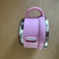 Pink stainless steel insulated mug with handle and viewing window, portable daily drink cup. - Black and Pink Outer Lid