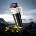Cyberpunk 1000ml Edelstahl Becher Große Kapazität Isolierte Reise Wasserflasche mit Griff - Cyber-Auto-Thermobecher 1000 ml (Glacier Code - Edelstahleinsatz)