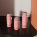 316 Edelstahl Thermosflasche Set, große Kapazität tragbare isolierte Wasserflasche. - 600ml / Pfirsichrosa