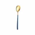 Stainless steel Korean long handle spoon gold and blue tableware 208mm length 36g - 304 Stainless Steel Korean Style Spoon (Green Gold)