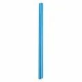 Pajita de beber recta de acero inoxidable con revestimiento de titanio azul 12x215mm. - Azul