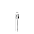 Roestvrijstalen eetlepel met gehamerd handvat, zilveren afwerking, 15,1 cm lengte, 29g. - Theelepel / Zilver
