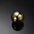 Edelstahl runder Eisball Whisky Stein, edler spiegelpolierter Metallkühlball für Getränke. - Goldene Eiskugel Einzelpackung 38 mm