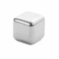 Edelstahl Eiswürfel 25mm wiederverwendbare Whiskey Kühlsteine Metall Eiswürfel 32g Bar - Silber Einzelpackung