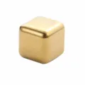 Goldener Edelstahl Whisky Eiswürfel 25mm Metall wiederverwendbare Kühlsteine für Getränke. - Gold Einzelpackung
