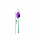 Cuchara de postre de acero inoxidable arcoíris, acabado galvánico, longitud 15.3mm y anchura 31mm - Cuchara de Té / Blanco AB