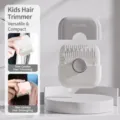 Children bangs hair trimming comb dual-use portable hair cutter in elegant grey. - Gray (2-in-1 Hair Thinning & Combing)