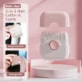 Children bangs hair trimmer pink dual use portable split end cutter hair cutting comb tool - Pink [2-in-1 Hair Trimmer & Comb]