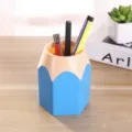 Creatieve potloodvormige multifunctionele penhouder, schattige briefpapier opbergdoos voor studenten. - Blauw