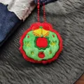 Christmas plush wreath pendant holiday festive decoration cute cartoon keychain hanging ornament - Chain Style / Christmas Wreath