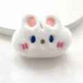 Cute white plush animal doll pendant fluffy brooch cartoon accessory cute stuffed toy gift - Back Opening Style / White Rabbit