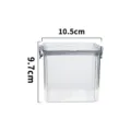 Transparante kunststof voedselopslagcontainer met deksel, keukenorganizer voor droge goederen. - 700ml / Transparant