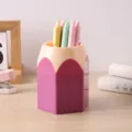 Creatieve potloodvormige pennenhouder bureau organizer voor schattige studenten schrijfwaren. - Paars