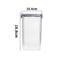 Doorzichtige kunststof voorraadpot luchtdichte container voor keuken 10.4x18.8cm - 1300ML / Transparant