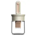 Telescoping silicone oil brush bottle for kitchen baking BBQ, integrated dispenser jar. - Individual Cardboard Box / Pink